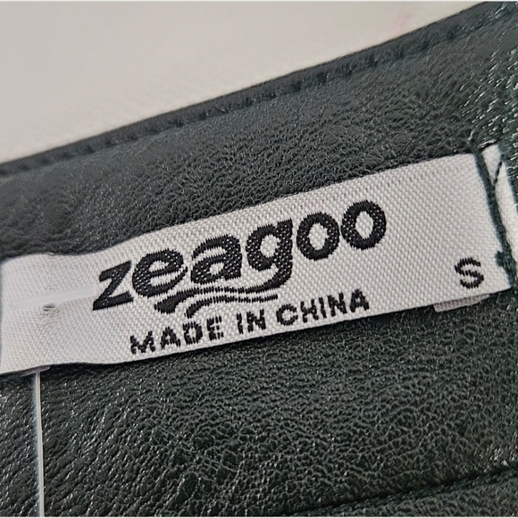 Zeagoo Mini skirt, PU, Forest green, Sm, EUC ✔️ - Picture 6 of 8